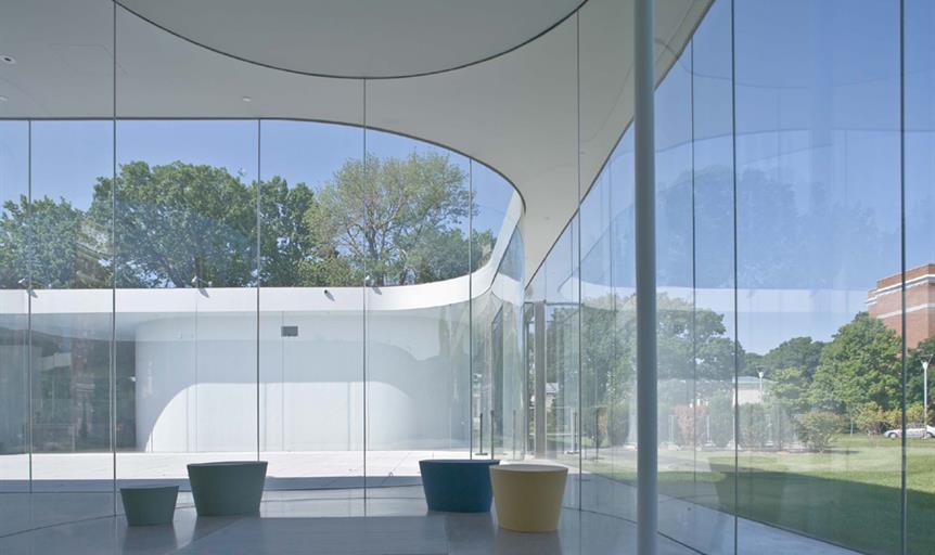 Square area Glass Pavilion™ at the Toledo Museum of Art